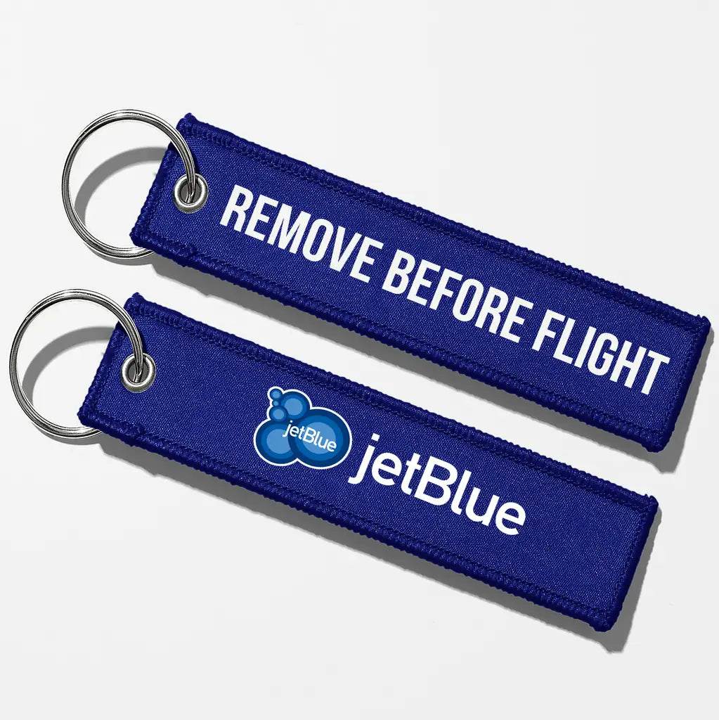 JetBlue Airways Crew & Staff Tag Key Chains - Blue - Remove Before Flight