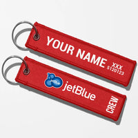 Thumbnail for JetBlue Airways Crew & Staff Tag Key Chains - Red - Crew + Name