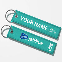 Thumbnail for JetBlue Airways Crew & Staff Tag Key Chains - Turquoise - Crew + Name