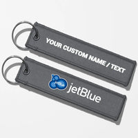 Thumbnail for JetBlue Airways Crew & Staff Tag Key Chains - Gray - Personalized