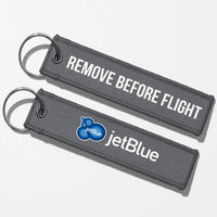 Thumbnail for JetBlue Airways Crew & Staff Tag Key Chains - Gray - Remove Before Flight