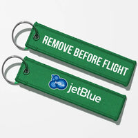 Thumbnail for JetBlue Airways Crew & Staff Tag Key Chains - Green - Remove Before Flight