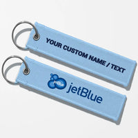 Thumbnail for JetBlue Airways Crew & Staff Tag Key Chains - Light Blue - Personalized