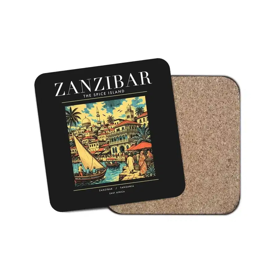 ZANZIBAR - Poster - Coaster - Black