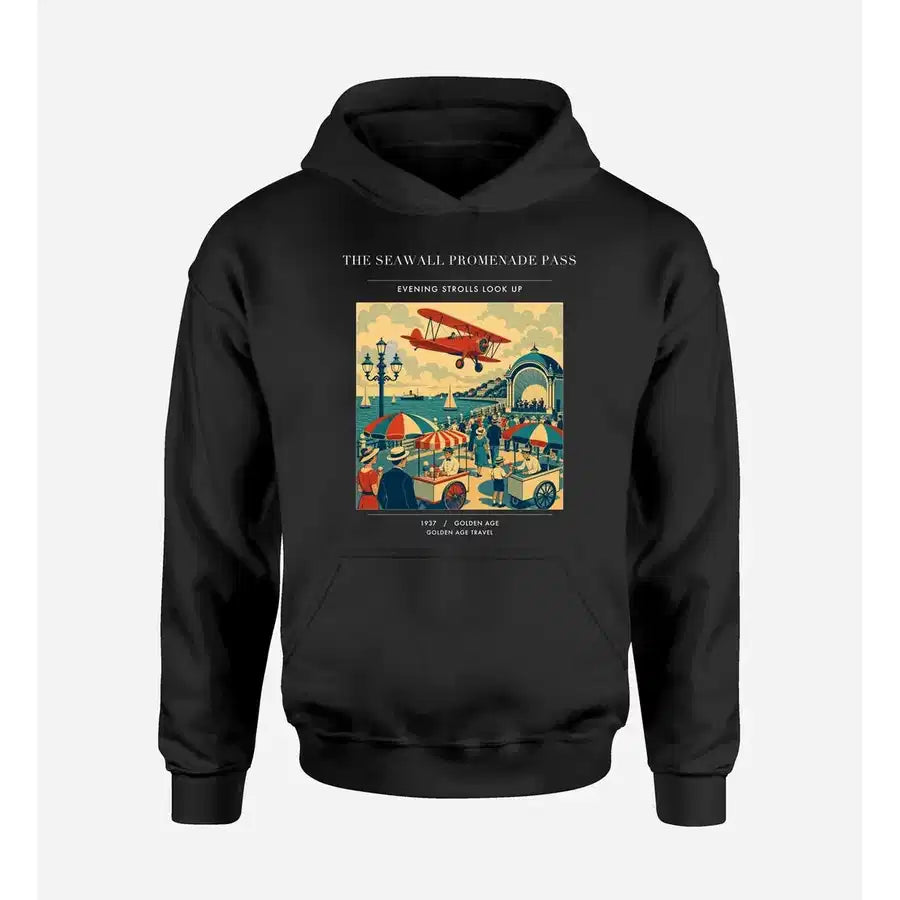 VINTAGE G4476 - The Seawall Promenade Pass - Premium Hoodie design on black premium