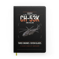 Thumbnail for Sikorsky CH-53K King Stallion design on black notebook