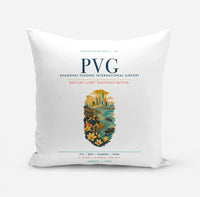 Thumbnail for Shanghai Pudong International Airport (PVG) design on white pillow