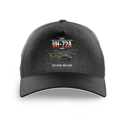 Airbus UH-72A Lakota design on black printed hat