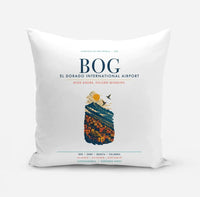 Thumbnail for Bogota El Dorado International Airport (BOG) design on white pillow