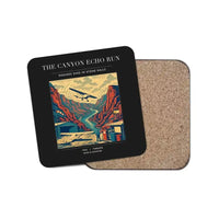 Thumbnail for The Canyon Echo Run - Designed Coasters design on black 1-piece
