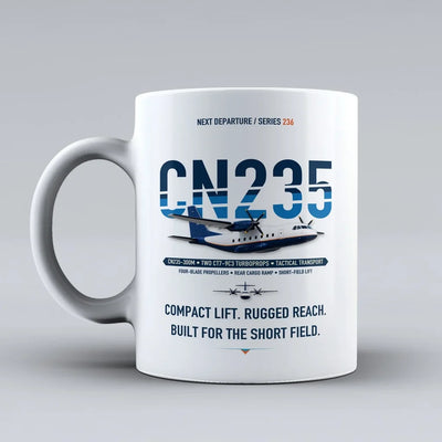 CN235-300M Mug design on white airbus