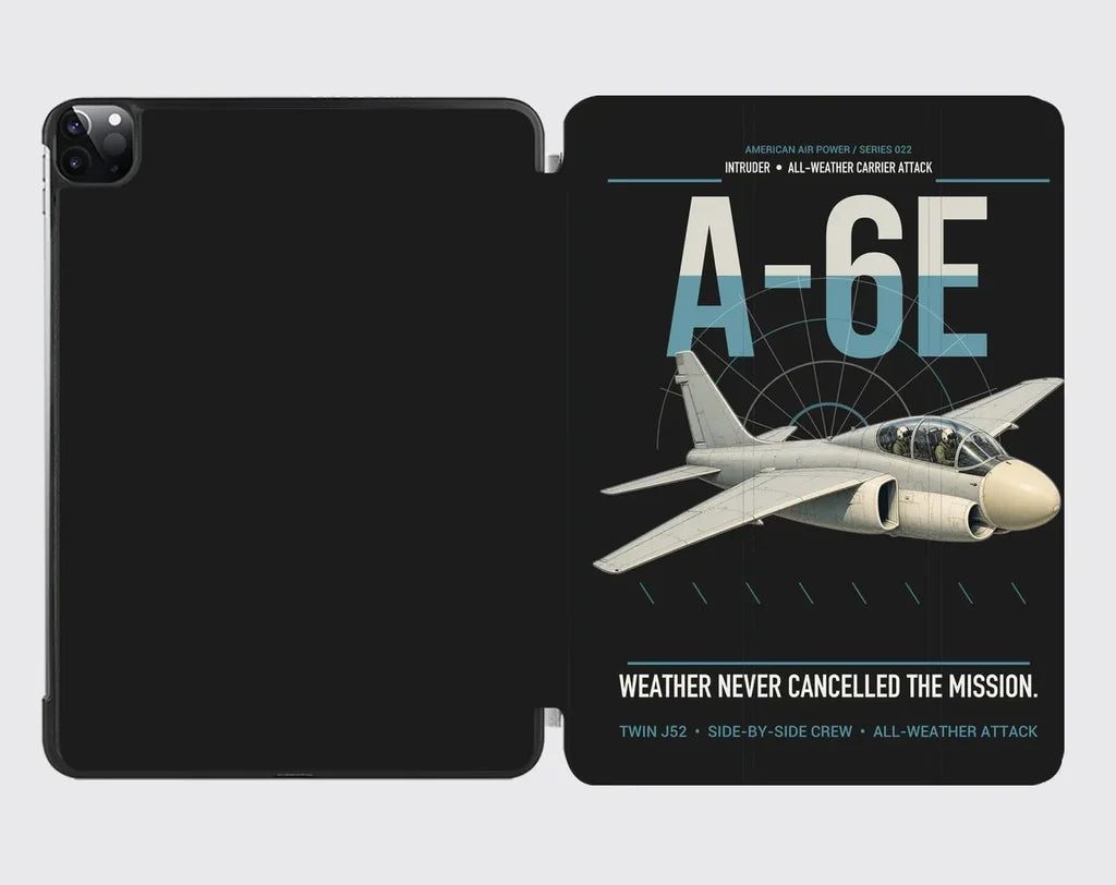 A-6E Intruder design on black ipad tablet case