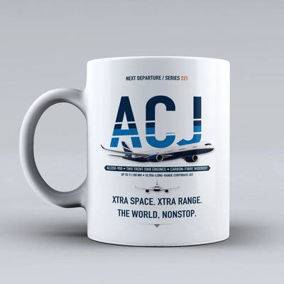 ACJ350 Mug design on white airbus