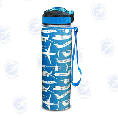 Big Airplanes Sports aviation design on sport kettle, insulated bottle with sport spout.