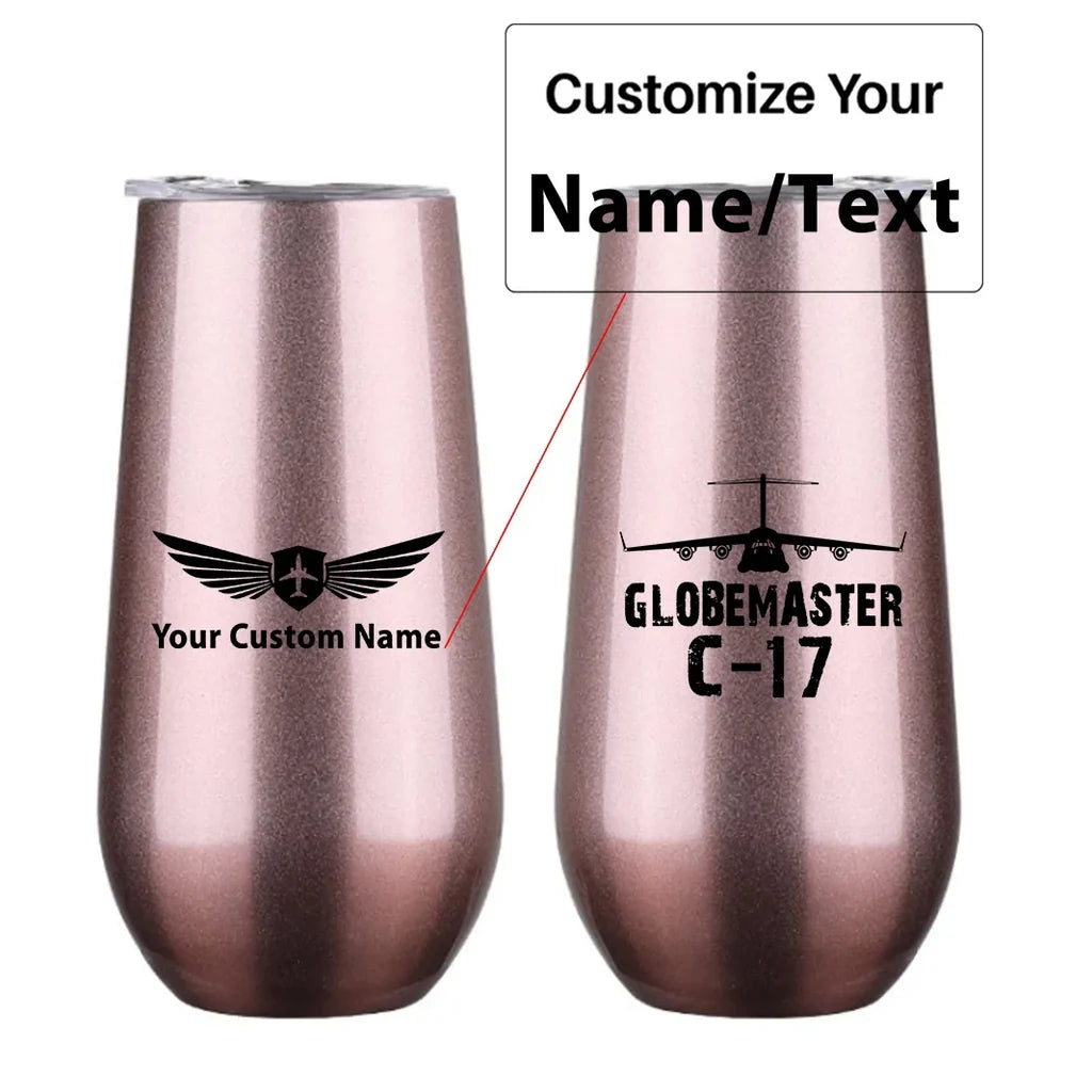 GlobeMaster C-17 & Plane 6oz Egg aviation design on 6oz egg cup, compact 6oz ceramic.