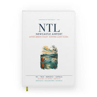 Thumbnail for Newcastle Airport (NTL) design on white notebook
