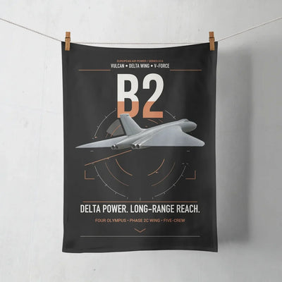 Avro Vulcan B2 design on black towel