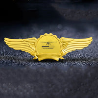 Thumbnail for Pilot In Progress (Cessna) aviation badge in polished metal.