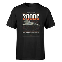 Thumbnail for Dassault Mirage 2000C RDI design on black t-shirt, single-side print