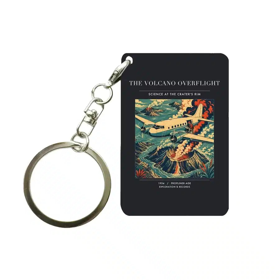 VINTAGE G4206 - The Volcano Overflight - Designed Key Chain design on black