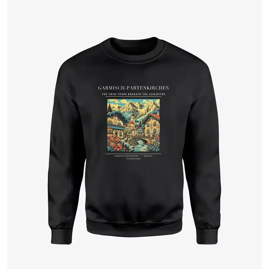 GARMISCH-PARTENKIRCHEN - Poster - Sweatshirt - Black