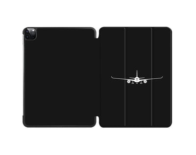 Airbus A350 Silhouette aviation design on iPad case for iPad.