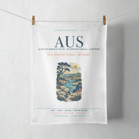 Thumbnail for Austin-Bergstrom International Airport (AUS) design on white towel