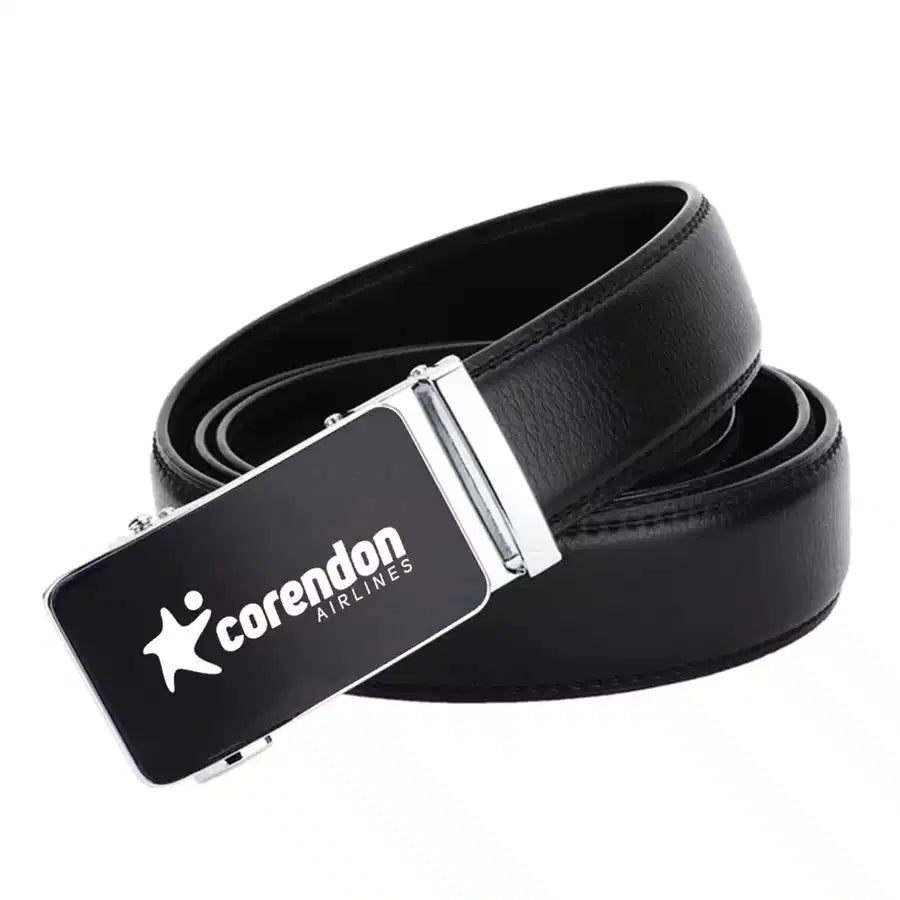 Corendon Airlines aviation design men's belt, leather construction.