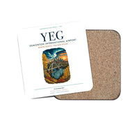 Thumbnail for Edmonton International Airport (YEG) design on white 1 piece coaster