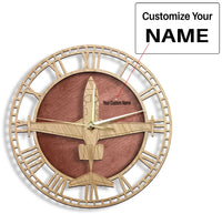 Thumbnail for Eclipse 500/550 aviation design on premium wood wooden wall clock.