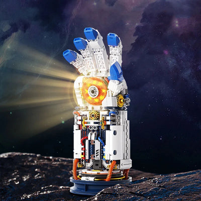 Interstellar Gloves MOC Building Blocks aviation themed Lego-style model aircraft in ABS plastic.
