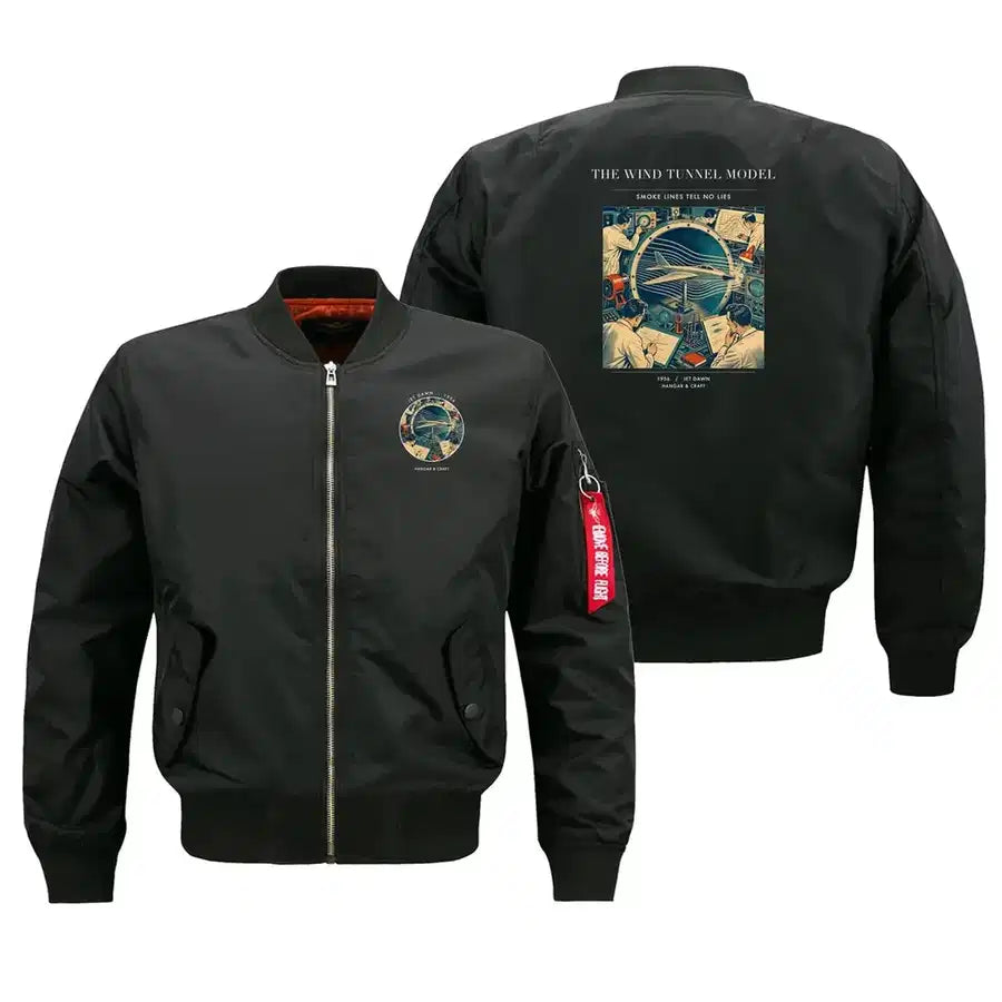 VINTAGE G4174 - The Wind Tunnel Model - Bomber Jacket design on black
