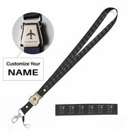 Thumbnail for Pilot's 6 Pack seat belt lanyard - black with name