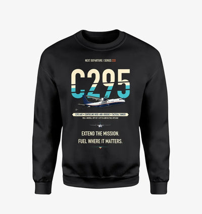 Airbus C295 Air-to-Air Refuelling design on black sweatshirt
