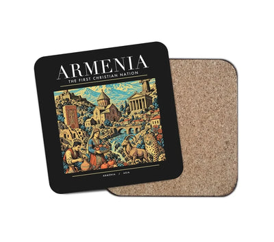 ARMENIA - Poster - Coaster - Black