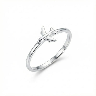 Amazing Airplane Symbol Airplane Ring FOR WOMEN aviation ring in stainless steel.