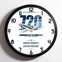 Thumbnail for Boeing 720B design on white framed wall clock