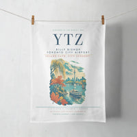 Thumbnail for Billy Bishop Toronto City Airport (YTZ) design on white towel