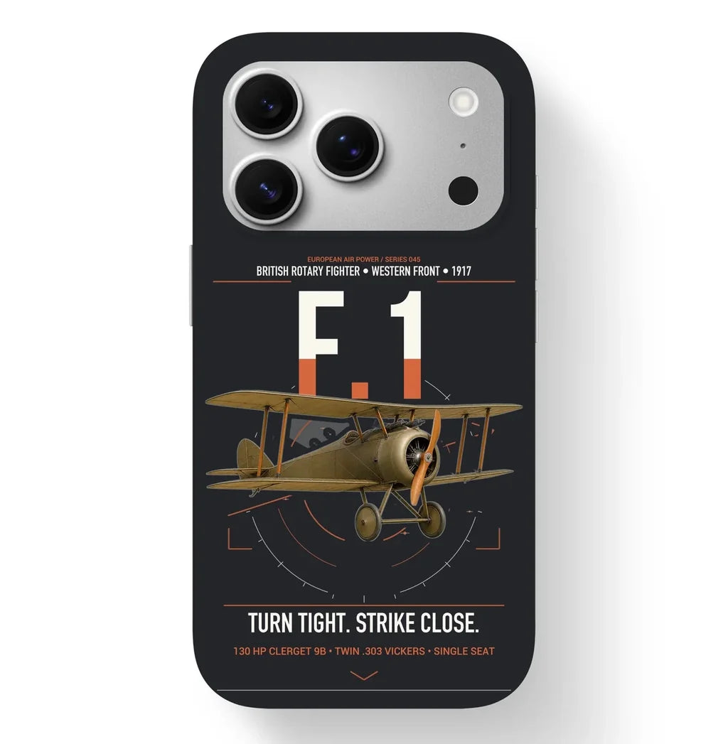 Sopwith Camel F.1 design on black magsafe iphone case, for iPhone 17 Pro