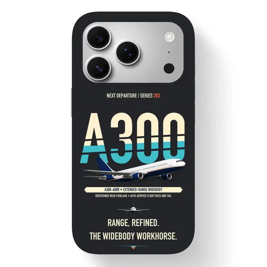 Airbus A300-600R Case design on black iphone case