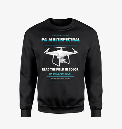 DJI P4 Multispectral design on black sweatshirt
