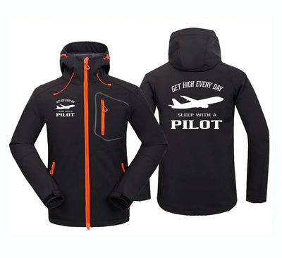 Get High Every Day Sleep With A aviation design printed on warm polar fleece polar fleece jacket.