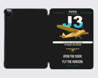 Thumbnail for Piper J-3 Cub design on black ipad tablet case