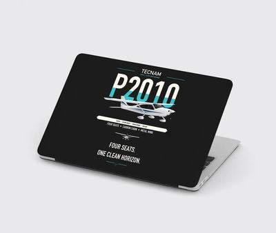 Tecnam P2010 design on black MacBook case