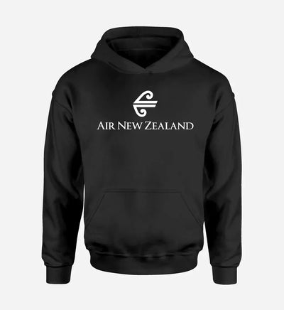 Air New Zealand Airlines logo printed on black hoodie