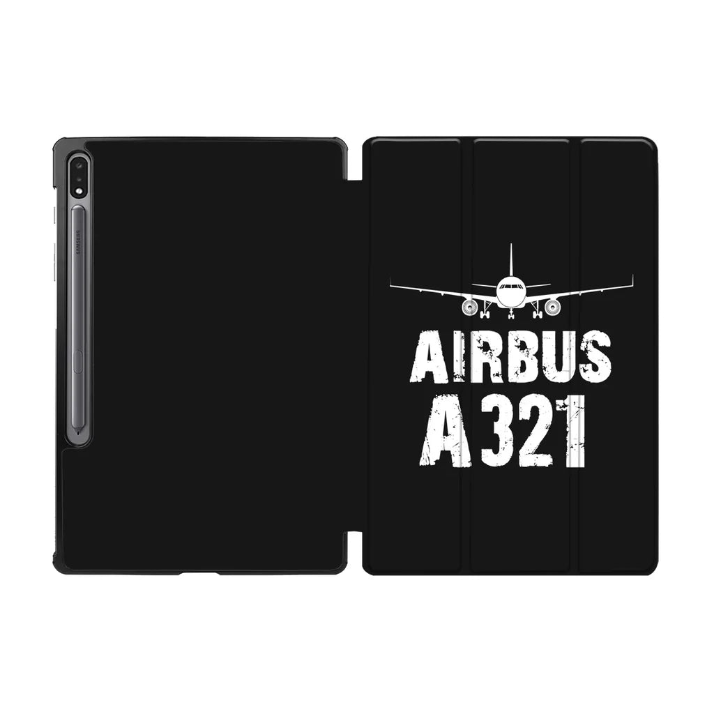 Airbus A321 & Plane aviation print tablet case, fits Samsung tablet.