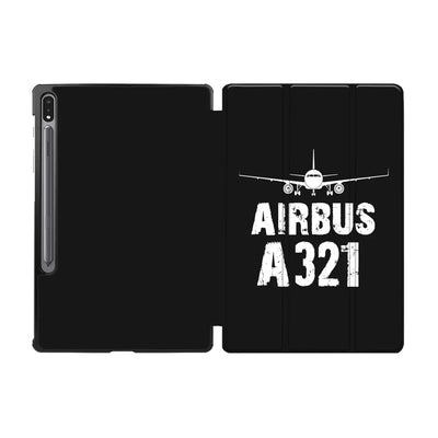 Airbus A321 & Plane aviation print tablet case, fits Samsung tablet.
