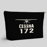 Thumbnail for Cessna 172 & Plane aviation zipper pouch in durable polyester.