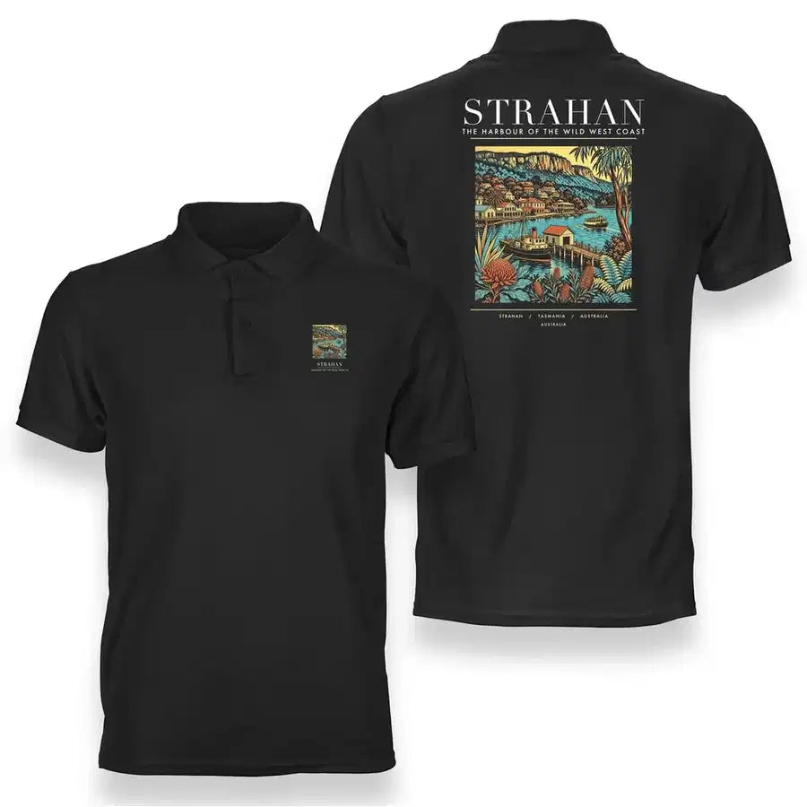 STRAHAN - Poster - Double-Side Polo - Black