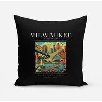 Thumbnail for MILWAUKEE - Poster - Pillow - Black